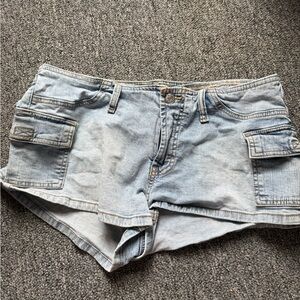 Wild Fable Light Blue Cargo Denim Shorts